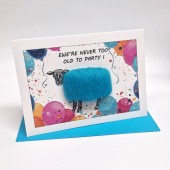 S174 Sheep Card-NEVER TOO OLD TO PARTY